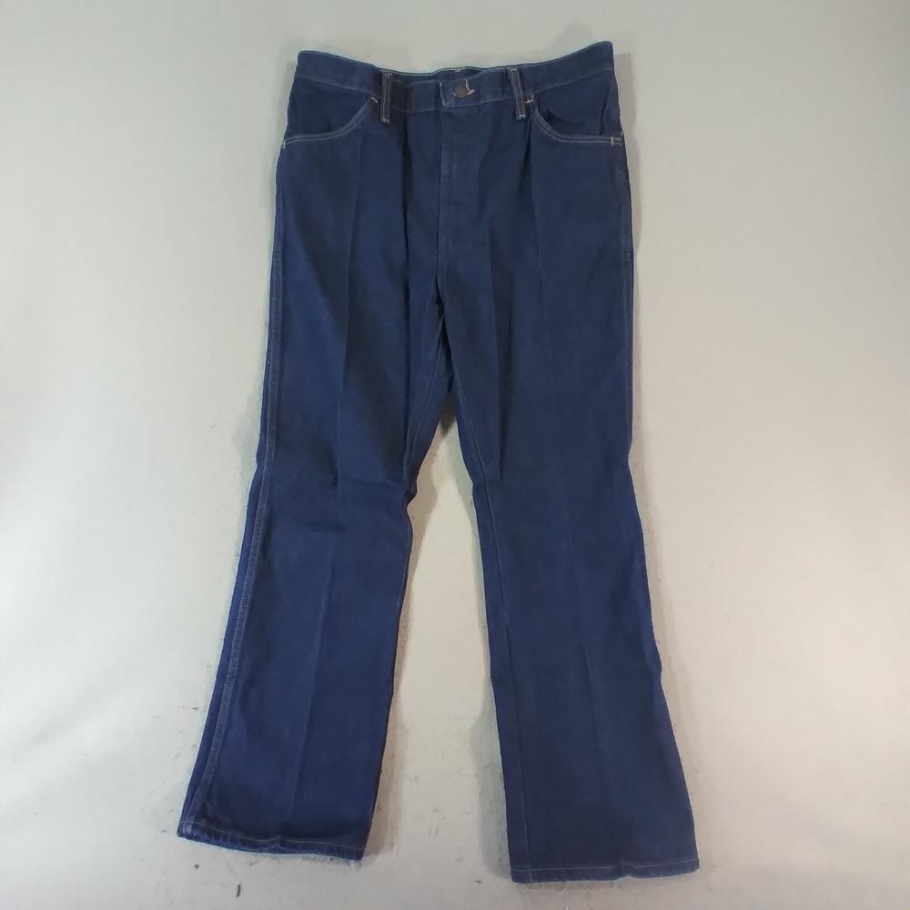 Rustler jeans men's 36 x 30 regular fit straight blue denim pants vintage USA